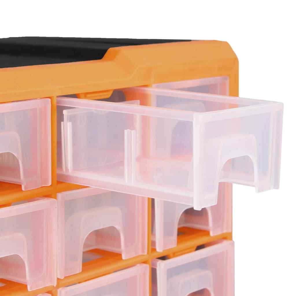 vidaXL Caixa organizadora com 38 gavetas 52x16x37,5 cm