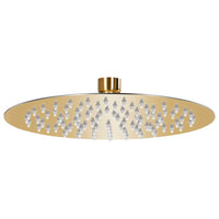 Cabeça de chuveiro redonda 20 cm aço inoxidável dourado