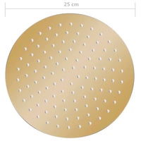 Cabeça de chuveiro redonda 25 cm aço inoxidável dourado