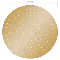 Cabeça de chuveiro redonda 30 cm aço inoxidável dourado