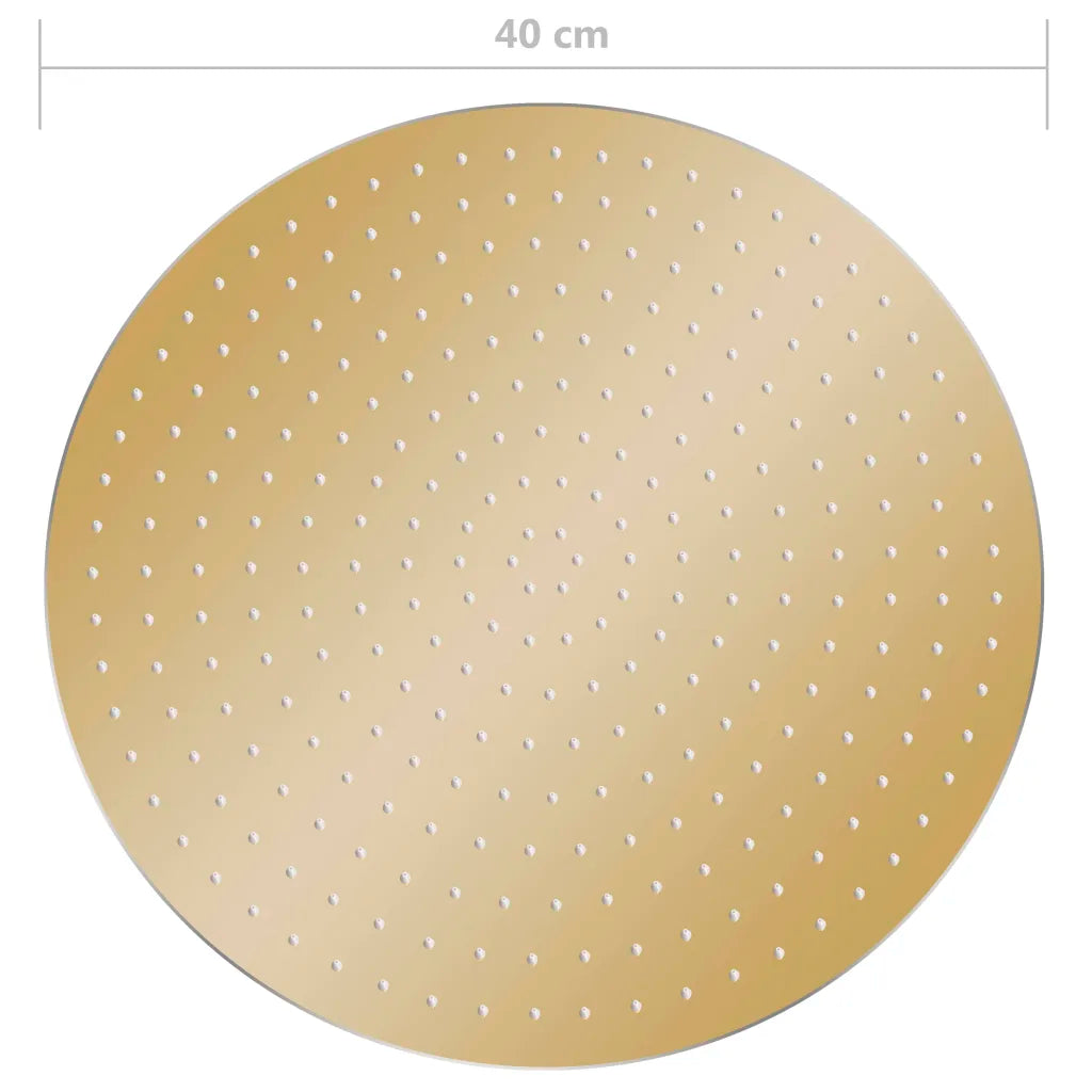 Cabeça de chuveiro redonda 40 cm aço inoxidável dourado