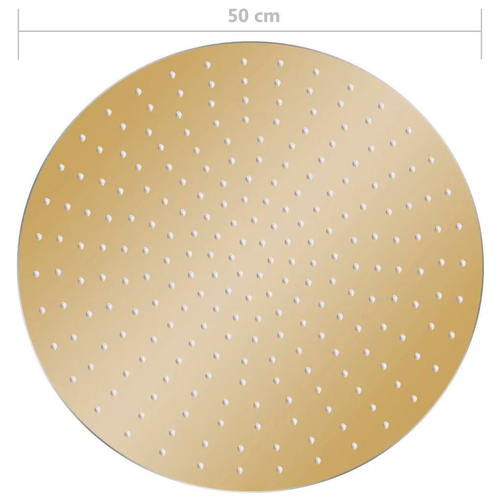 Cabeça de chuveiro redonda 50 cm aço inoxidável dourado