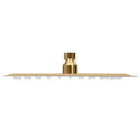 Cabeça de chuveiro quadrada 20x20 cm aço inoxidável dourado