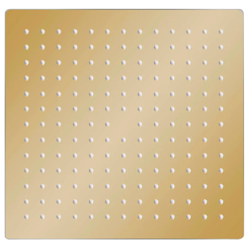 Cabeça de chuveiro quadrada 30x30 cm aço inoxidável dourado