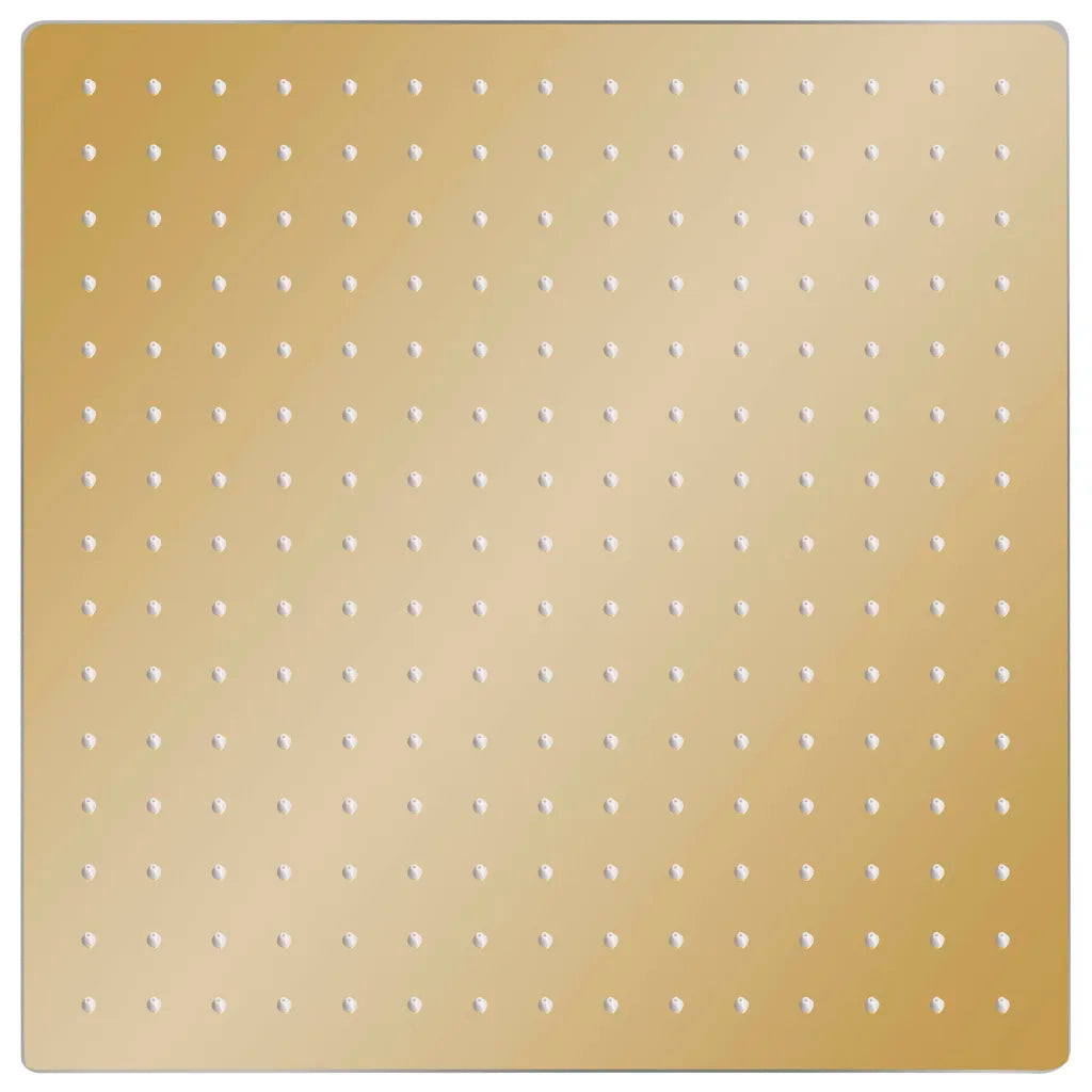 Cabeça de chuveiro quadrada 40x40 cm aço inoxidável dourado