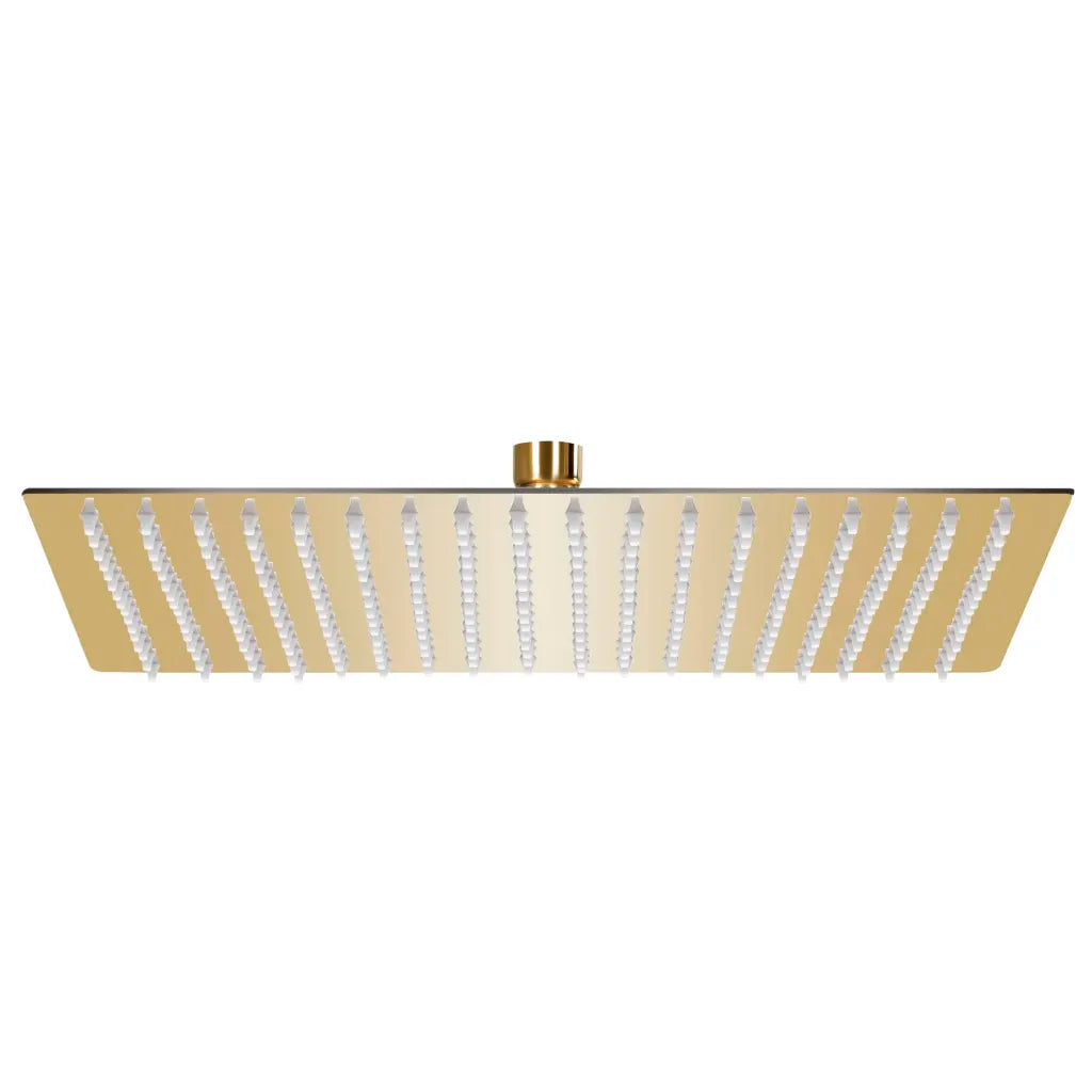 Cabeça de chuveiro quadrada 50x50 cm aço inoxidável dourado