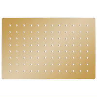 Cabeça de chuveiro retangular 30x20 cm aço inoxidável dourado