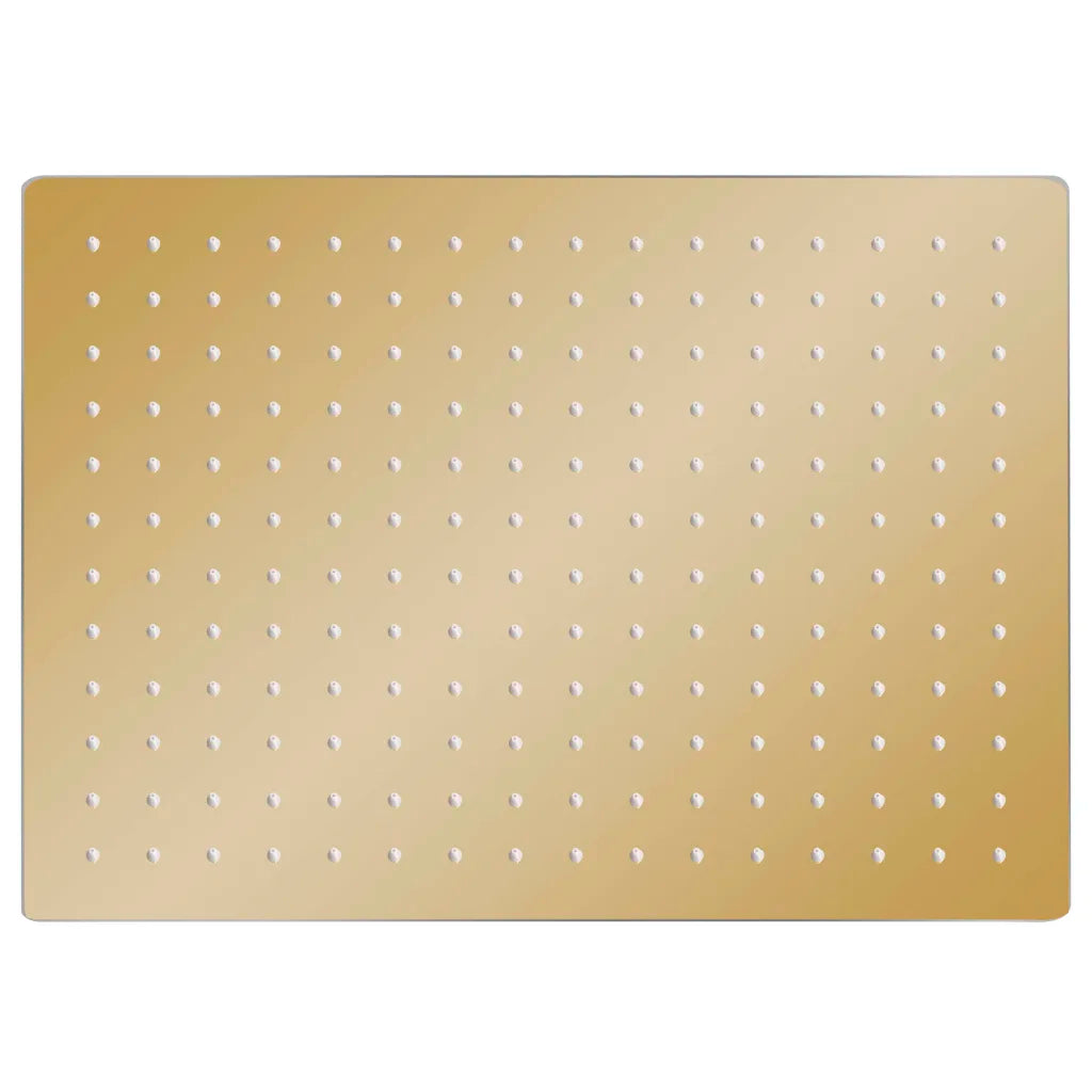 Cabeça de chuveiro retangular 40x30 cm aço inoxidável dourado