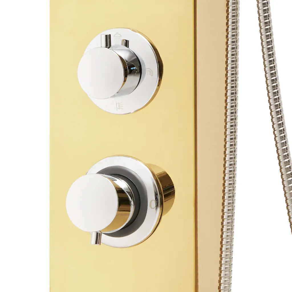 Sistema de duche em aço inoxidável 201 dourado