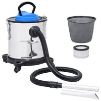 Aspirador de cinzas com filtro HEPA 1200 W 20 L aço inoxidável
