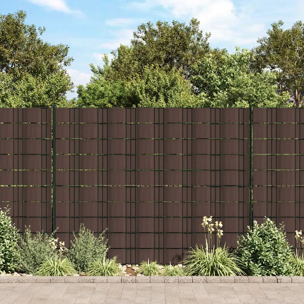 Painéis privacidade jardim 4 pcs 35x0,19m PVC castanho