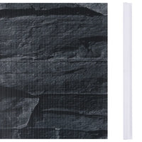 Painel de privacidade p/ jardim 35x0,19 m PVC cinzento pedra