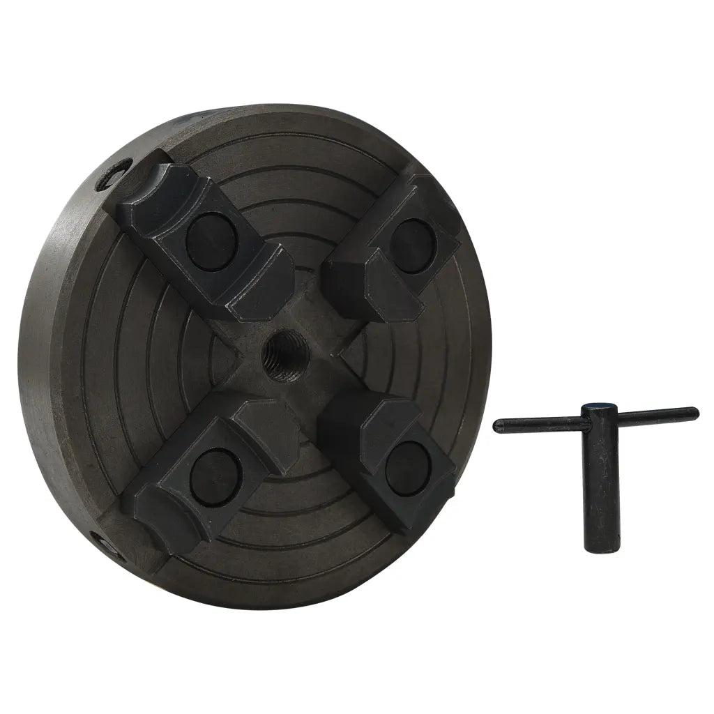 Mandril p/ madeira 4 garras c/ conexão M18 aço 150x63 mm preto