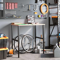 vidaXL Estruturas bancada ajustáveis 2 pcs 55x(69-95,5) cm metal preto