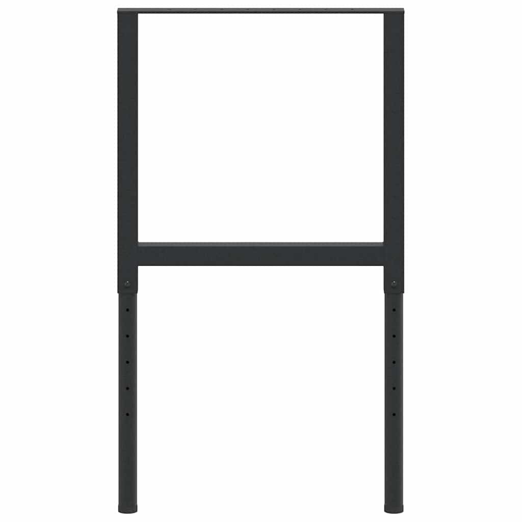 vidaXL Estruturas bancada ajustáveis 2 pcs 55x(69-95,5) cm metal preto