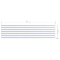 Tela de varanda 75x300 cm tecido Oxford branco e