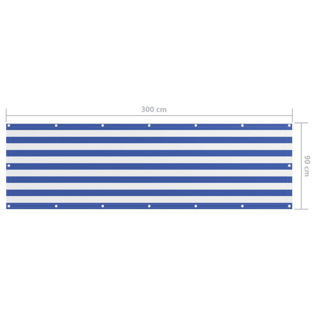 Tela de varanda 90x300 cm tecido Oxford branco e
