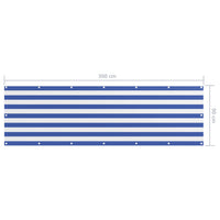 Tela de varanda 90x300 cm tecido Oxford branco e