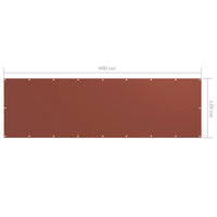 Tela de varanda 120x400 cm tecido Oxford terracota