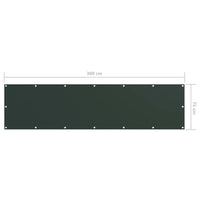 Tela de varanda 75x300 cm tecido Oxford -escuro