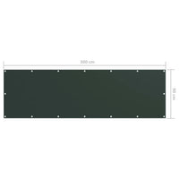Tela de varanda 90x300 cm tecido Oxford -escuro
