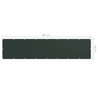 Tela de varanda 90x400 cm tecido Oxford -escuro