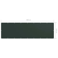 Tela de varanda 120x400 cm tecido Oxford -escuro