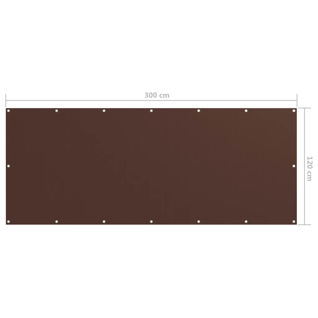 Tela de varanda 120x300 cm tecido Oxford castanho