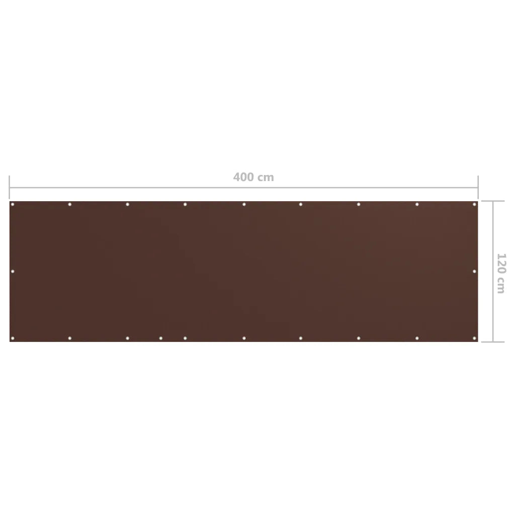 Tela de varanda 120x400 cm tecido Oxford castanho