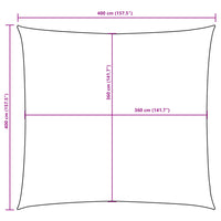Para-sol vela tecido oxford quadrado 4x4 m
