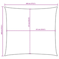 Para-sol vela tecido oxford quadrado 4,5x4,5 m