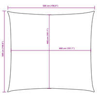 Para-sol estilo vela tecido oxford quadrado 5x5 m
