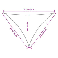 Toldo em tecido Oxford triangular 2,5x2,5x3,5 m