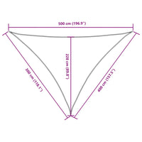 Para-sol em tecido oxford triangular 3x4x5 m