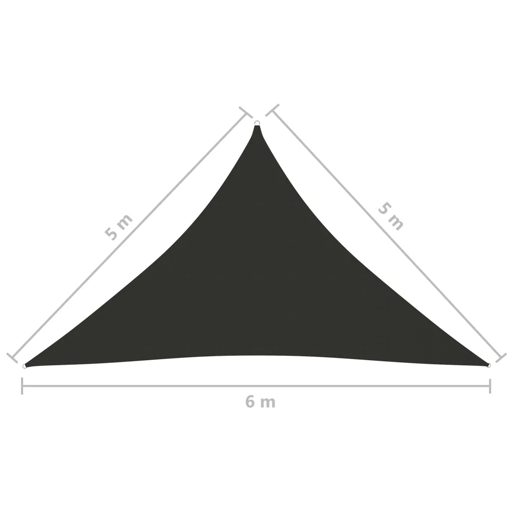 Para-sol estilo vela tecido oxford triangular 5x5x6 m