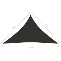 Para-sol estilo vela tecido oxford triangular 5x5x6 m