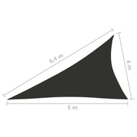 Para-sol est. vela tecido oxford triangular 4x5x6,4 m