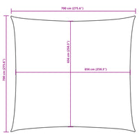 Para-sol estilo vela tecido oxford quadrado 7x7 m