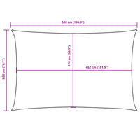 Para-sol estilo vela tecido oxford retangular 2x5 m