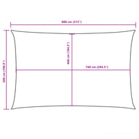 Para-sol tecido oxford retangular 5x8 m