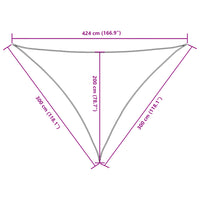 Para-sol estilo vela tecido oxford triangular 3x3x4,24 m