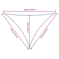 Para-sol tecido oxford triangular 3,5x3,5x4,9 m