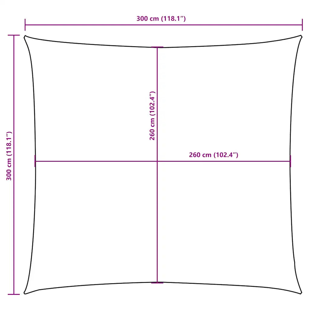 Para-sol tecido oxford quadrado 3x3 m