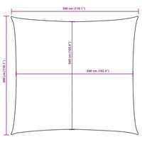 Para-sol tecido oxford quadrado 3x3 m