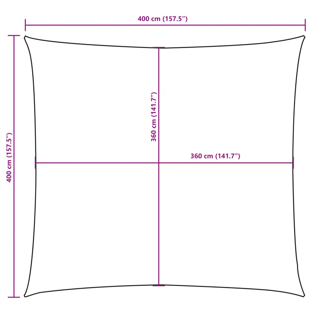 Guarda-sol tecido Oxford quadrado 4x4 m