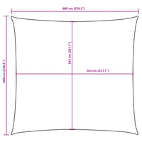 Guarda-sol tecido Oxford quadrado 6x6 m