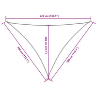 Para-sol estilo vela tecido oxford triangular 3x3x4,24 m