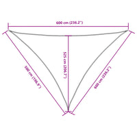 Para-sol estilo vela tecido oxford triangular 5x6x6 m