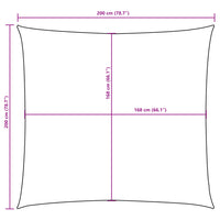 Para-sol estilo vela tecido oxford quadrado 2x2 m