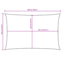 Para-sol estilo vela tecido oxford retangular 3,5x5 m